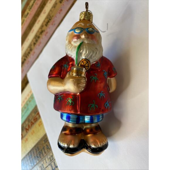 Vintage 1999 Christopher Radko Beach Comber Gem Glass Ornament 5.5” - Picture 6 of 9
